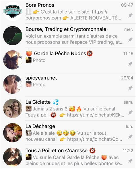 Groupes Telegram Sex